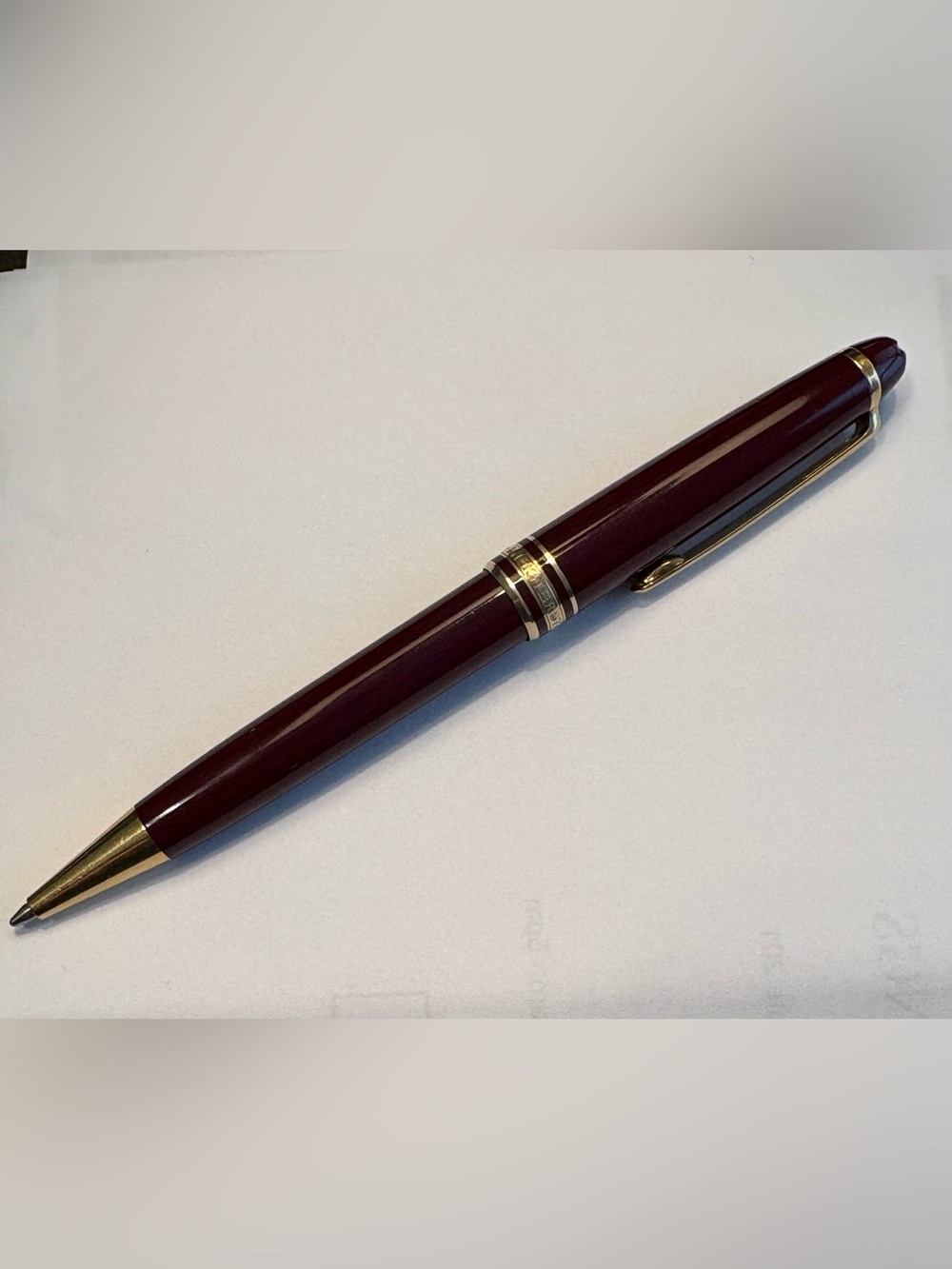 Montblanc Meisterstuck Burgundy Ballpoint Pen, Vintage